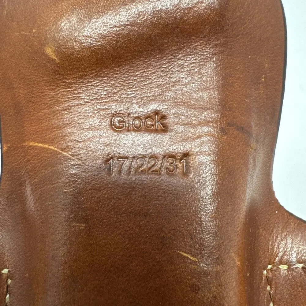 DM Bullard Maker Brown Leather Custom‎ Holster For GLOCK 17/22/31 OWB